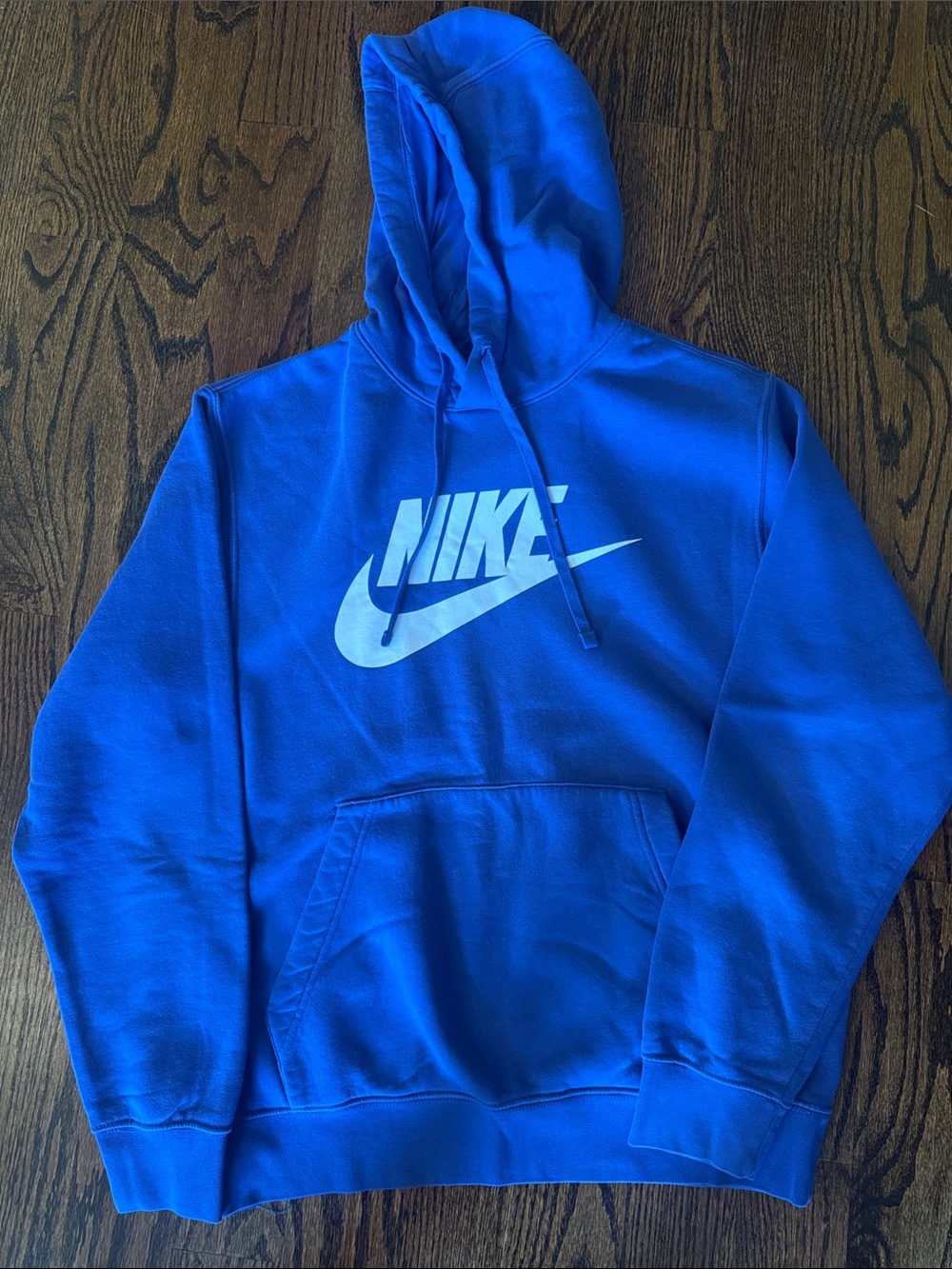Nike Men’s Hoodie - Royal Blue with White Logo